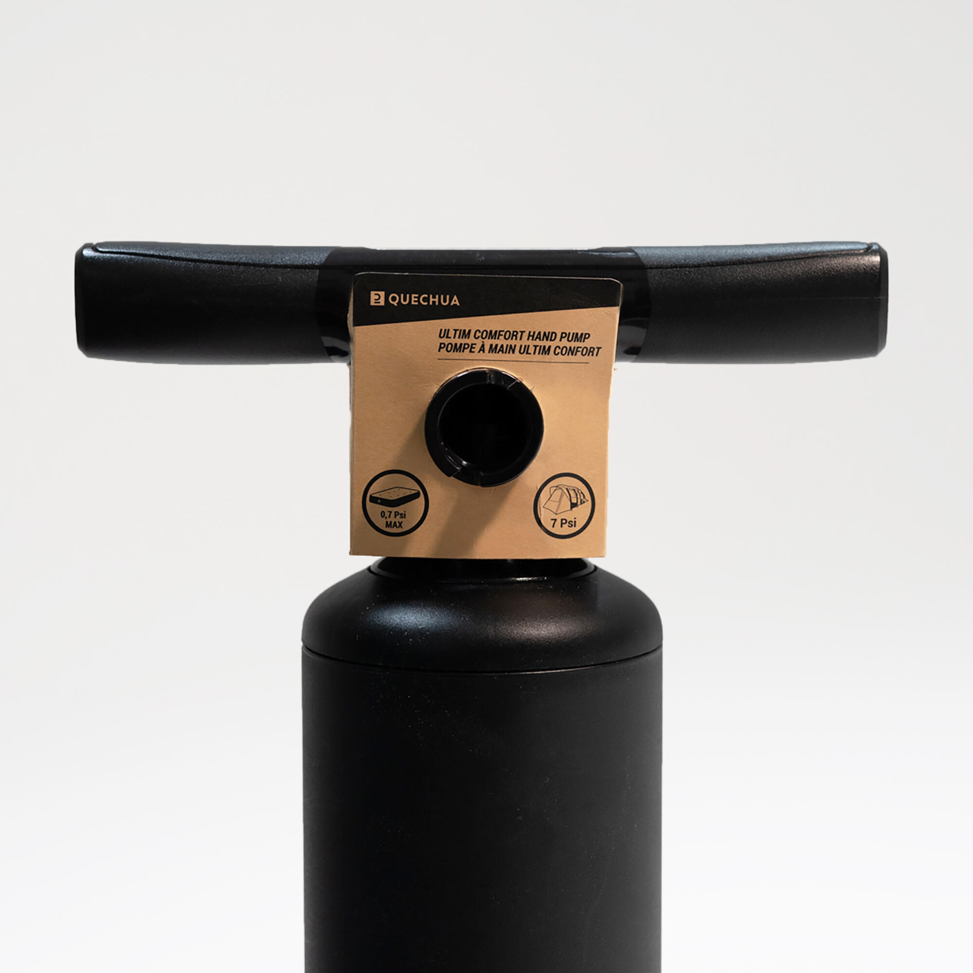 CAMPING HAND PUMP - ULTIM COMFORT 10 PSI - RECOMMENDED FOR INFLATABLE TENT - QUECHUA
