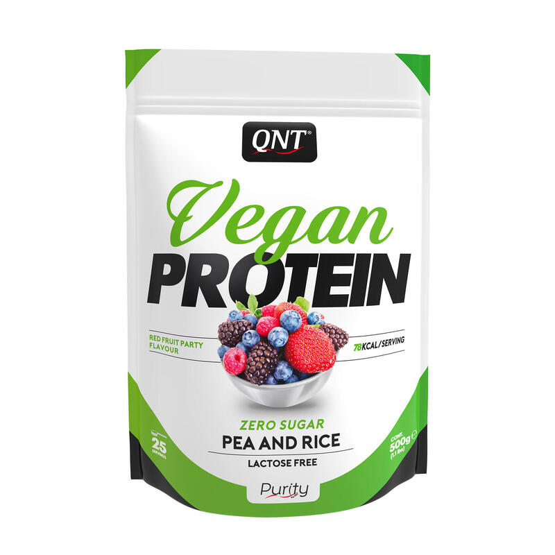 Protéines en poudre Vegan Protein Zero Sugar Red Fruit Party 500g