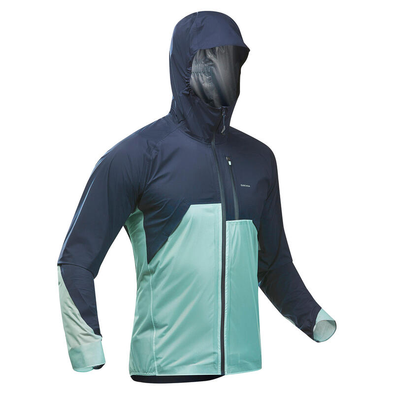 Men’s Ultralight Fast Hiking Jacket FH 900 Blue Cedar
