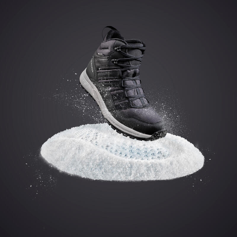 Erkek Outdoor Kar Botu - Su Geçirmez - Siyah - NH500 Mid