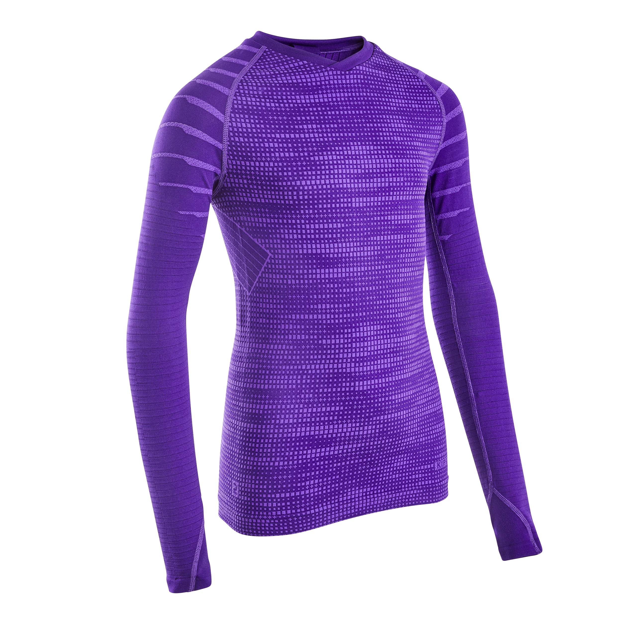 SOUS-VETEMENT THERMIQUE HAUT MANCHES LONGUES  ENFANT VIOLET KEEPDRY 500