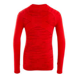 Kids' thermal long-sleeved football top, red