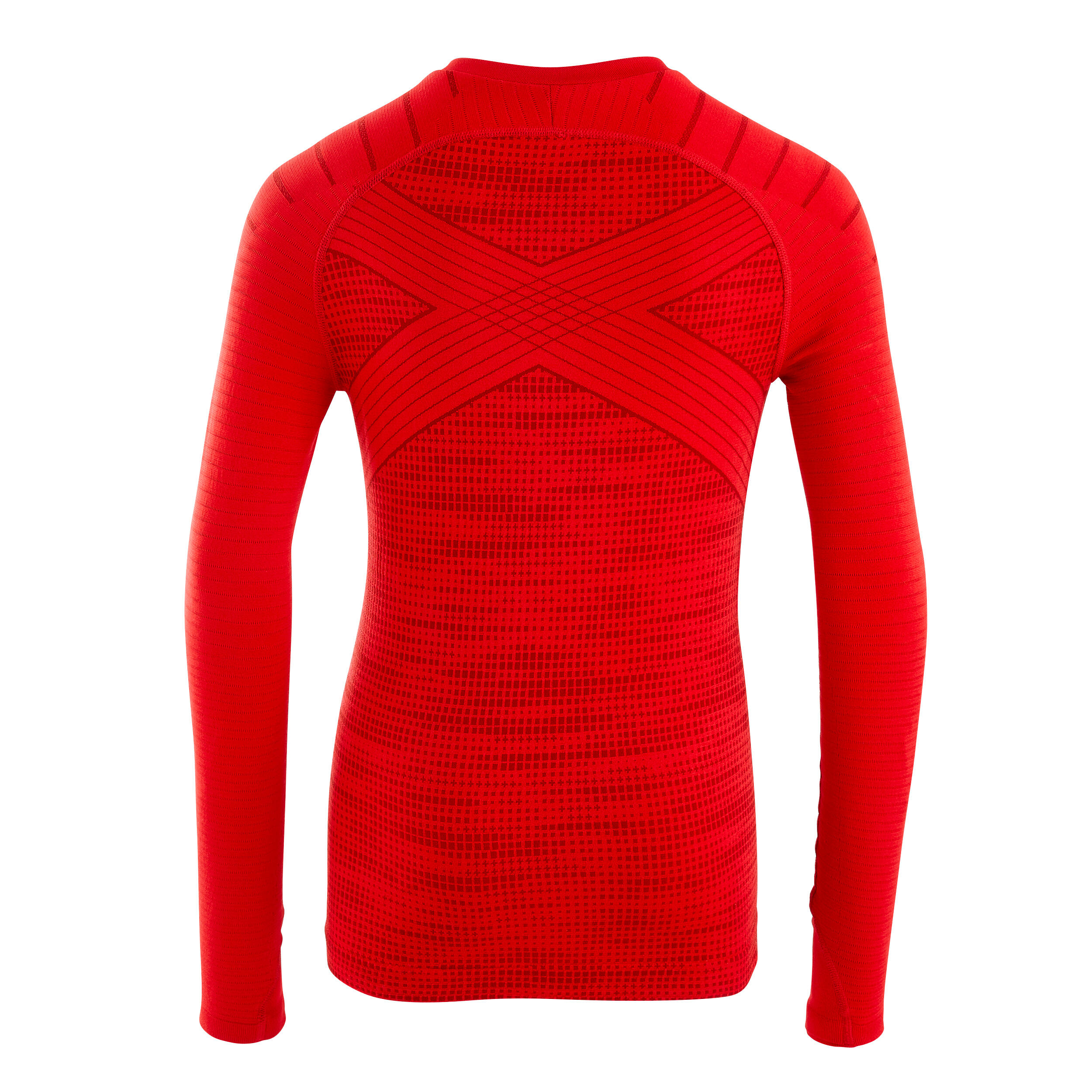 Thermoshirt kind Keepdry 500 lange mouwen rood KIPSTA Decathlon