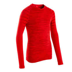 Kids' thermal long-sleeved football top, red