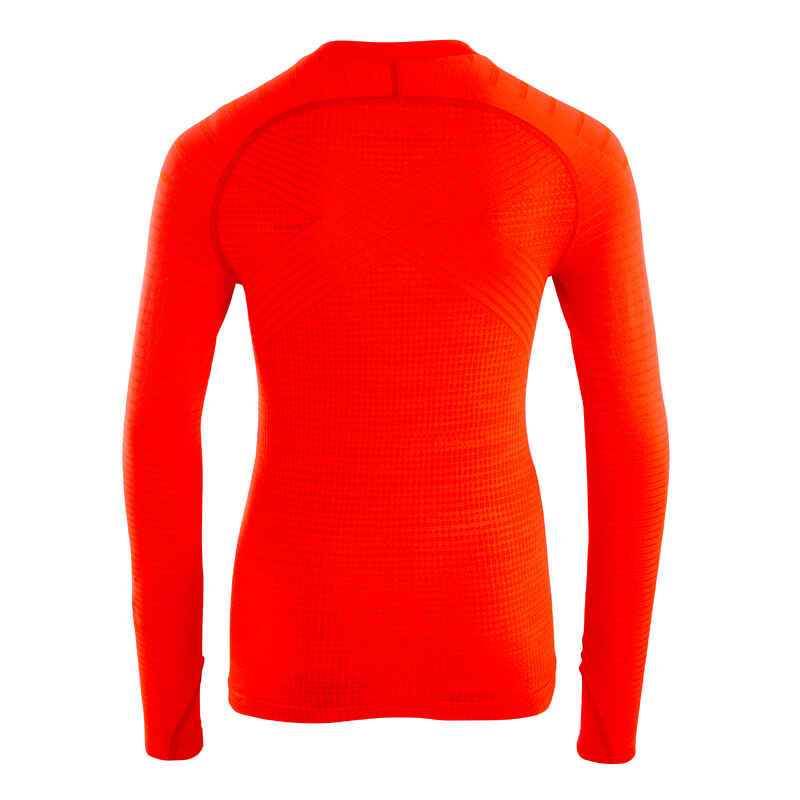 Kids' LongSleeved Thermal Base Layer Top Keepdry 500 Red Decathlon