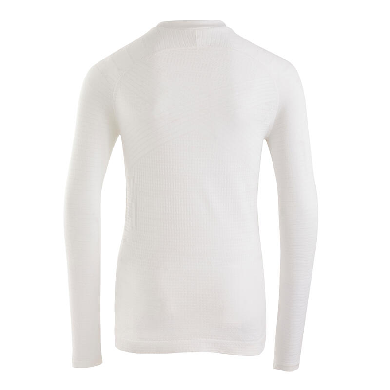 Camiseta térmica manga larga Niño Kipsta Keepdry 500 blanco