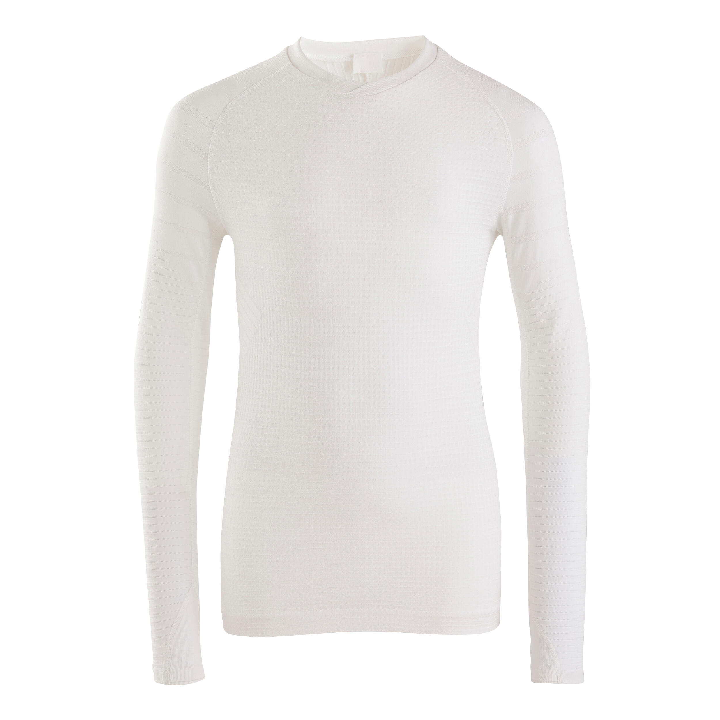 Kids' Long-Sleeved Thermal Base Layer Top Keepdry 500 - White 2/11