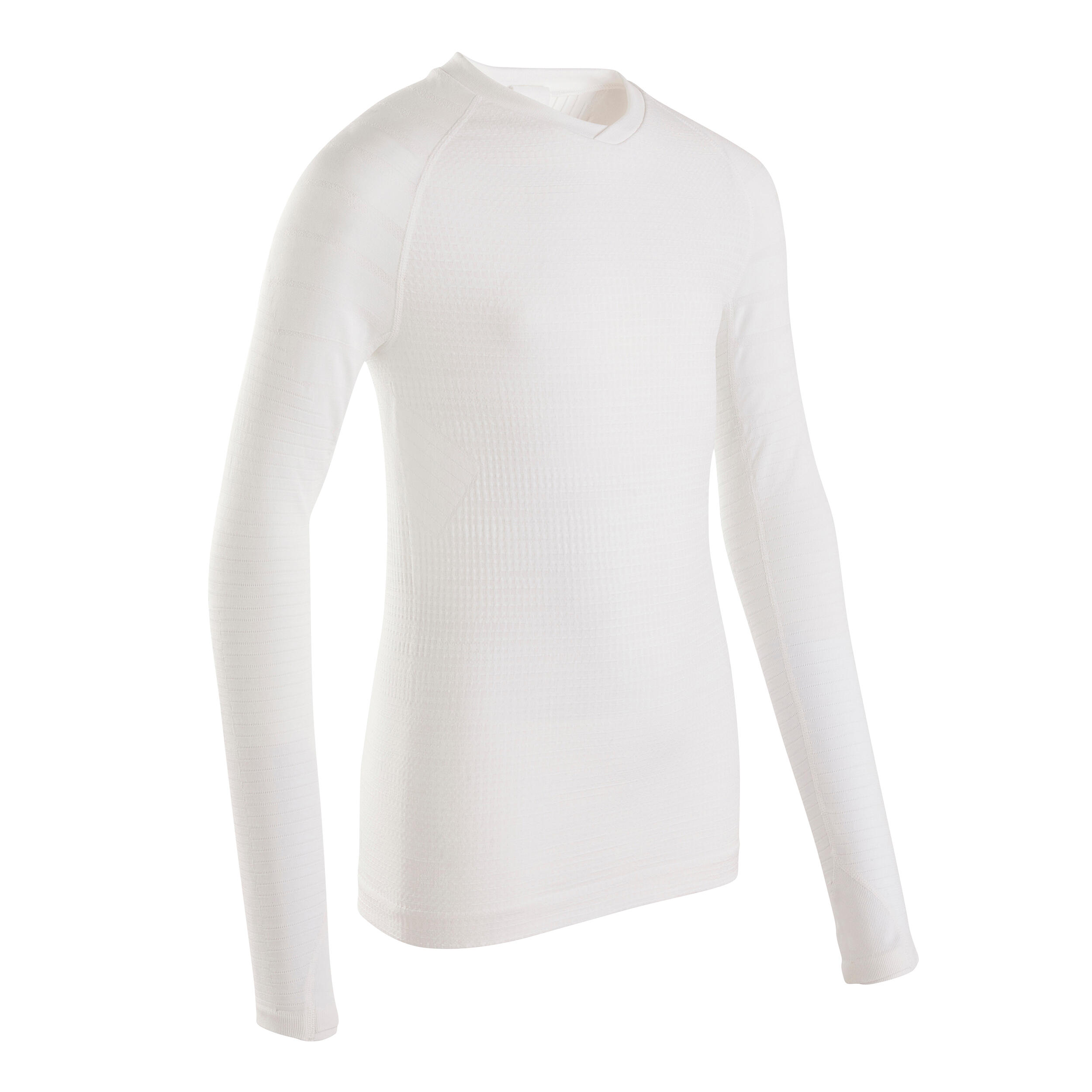 THERMAL UNDERGARMENT LONG-SLEEVED TOP CHILD WHITE KEEPDRY 500