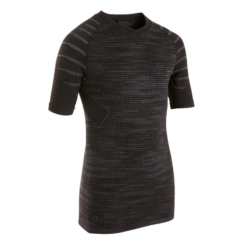 Kom langs om het te weten kleding Elektronisch Thermoshirt kind Keepdry 500 korte mouwen zwart | KIPSTA | Decathlon.nl