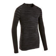 Kinder Fussball Funktionsshirt langarm - Keepdry 500 schwarz