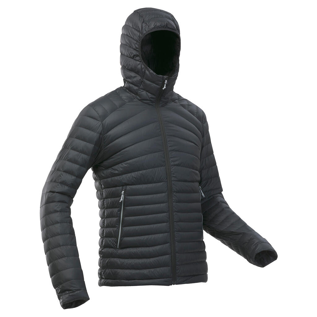Pernata jakna za trekking 100 za -5°C muška siva