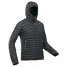 Men's Mountain Trekking Down Jacket with Hood - MT100 -5°C Black