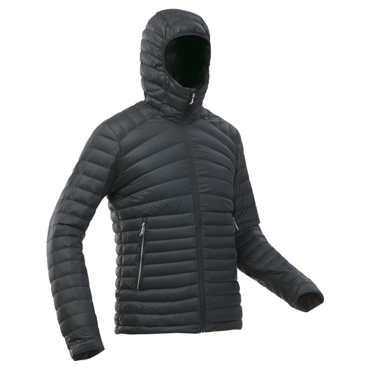 Doudoune à capuche de randonnée -5°C homme, MT100 noir