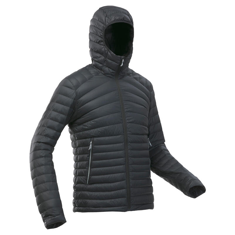 Doudoune à capuche de randonnée -5°C homme, MT100 noir