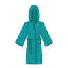 WOMEN'S COMPACT POOL BATHROBE BLUE LUXURY