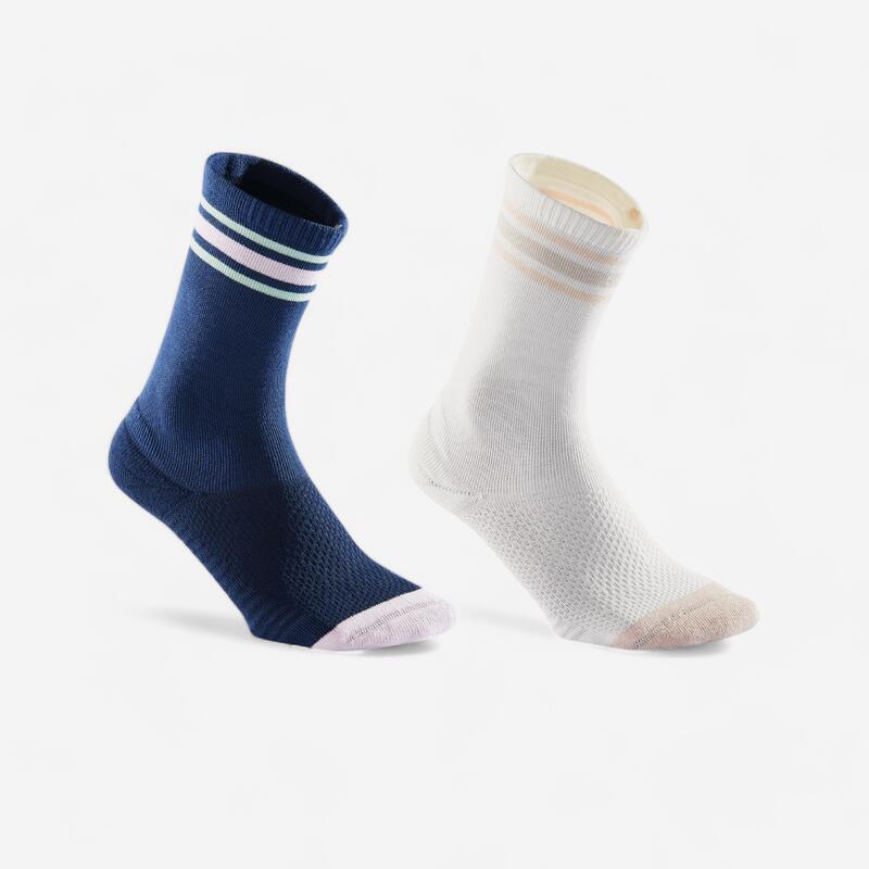 Chaussettes hautes Deocell tech - URBAN WALK lot de 2 paires - bleu écru