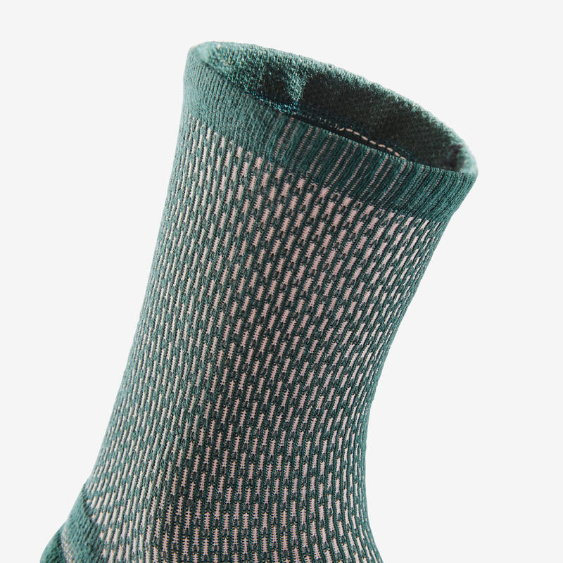 Chaussettes hautes Texture Deocell tech - URBAN WALK lot de 2 paires - navy kaki