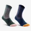 High Socks Texture Deocell - URBAN WALK pack of 2 pairs - navy/khaki