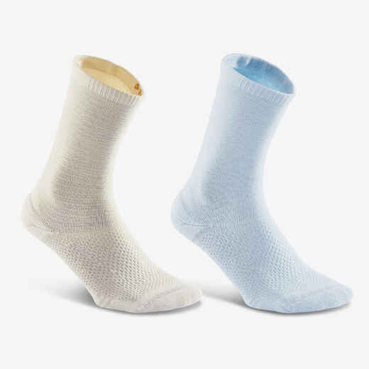 
      High Socks Texture Deocell Tech - URBAN WALK pack of 2 pairs - sky beige
  