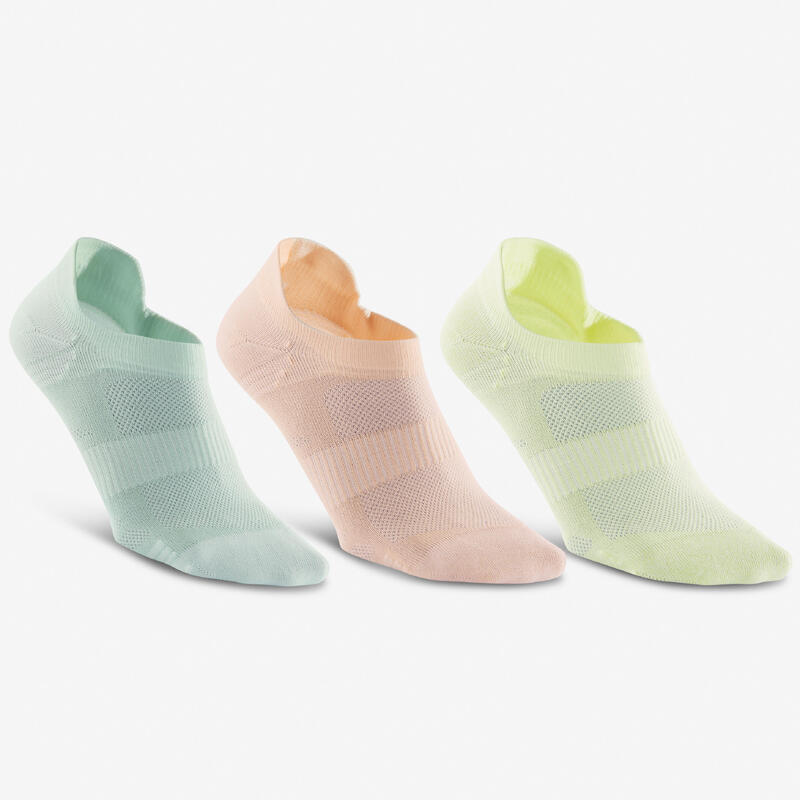 Ponožky na aktivní chůzi / nordic walking WS500 Fresh Invisible pastelové 