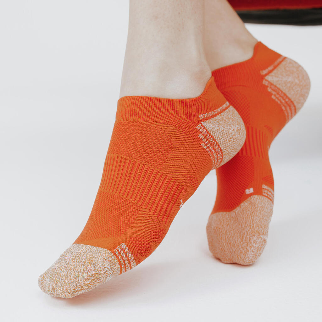 Chaussettes marche sportive/nordique WS 500 Invisible Fresh rouge / orange /bleu