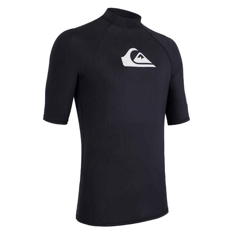 UV-werend t-shirt voor surfen korte mouwen zwart