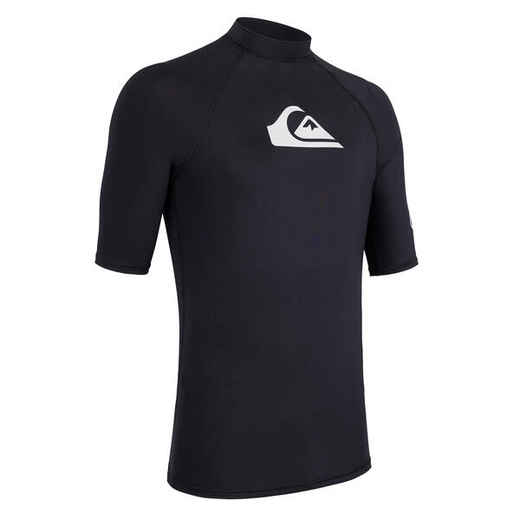 Men's Surfing Short-Sleeved Anti-UV T-Shirt - Black