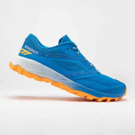 XT8 men's trail running shoes blue and orange