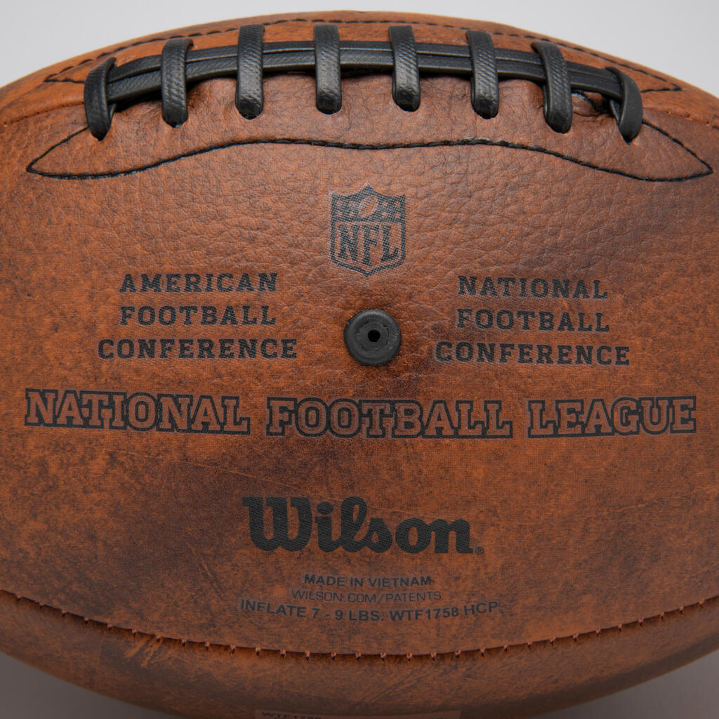 Pieaugušo amerikāņu futbola bumba “Super Bowl NFL 32 Teams Official”, brūna