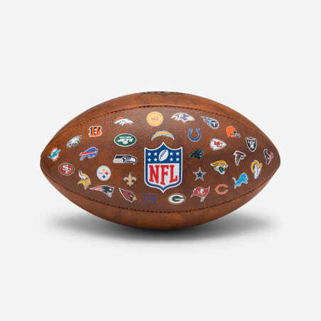 Adult American Football Super Bowl NFL 32 Teams Official - Brown