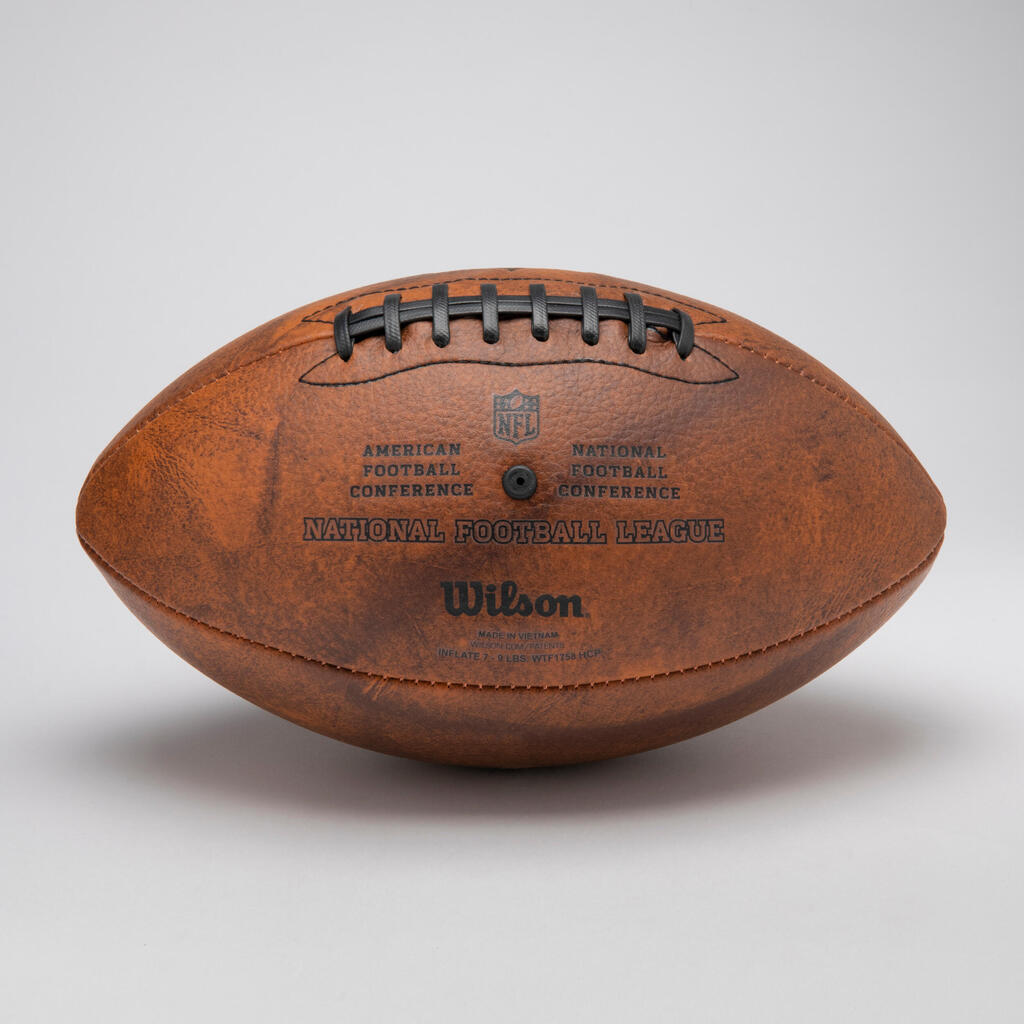 Suaugusiųjų amerikietiškojo futbolo kamuolys „Super Bowl NFL 32 Teams Official“, rudas