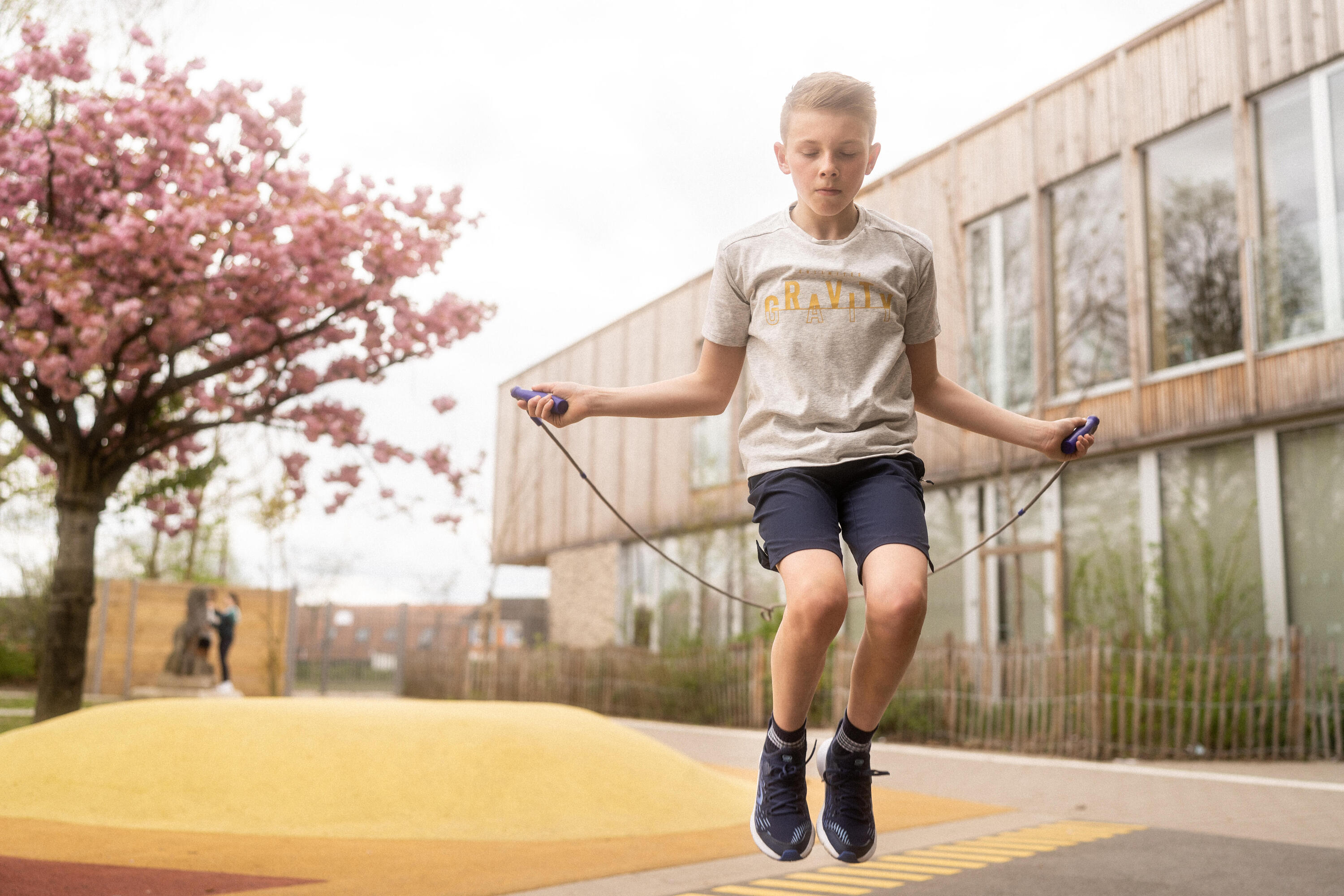 Corde à sauter réglable enfant – 500 violet 6/7