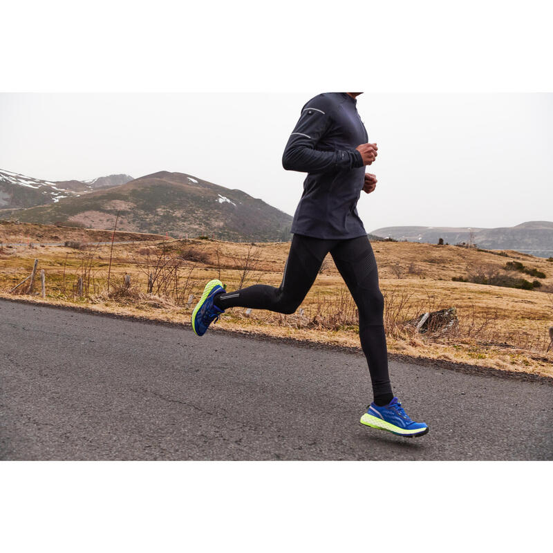 CALÇAS JUSTAS DE CORRIDA COMPRESSÃO HOMEM KIPRUN PRETO