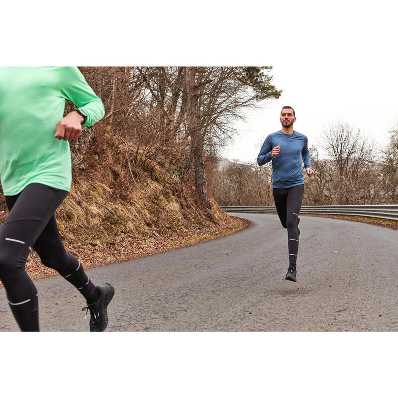T-shirt de running manches longues Homme - KIPRUN Run 500 Sans couture Vert