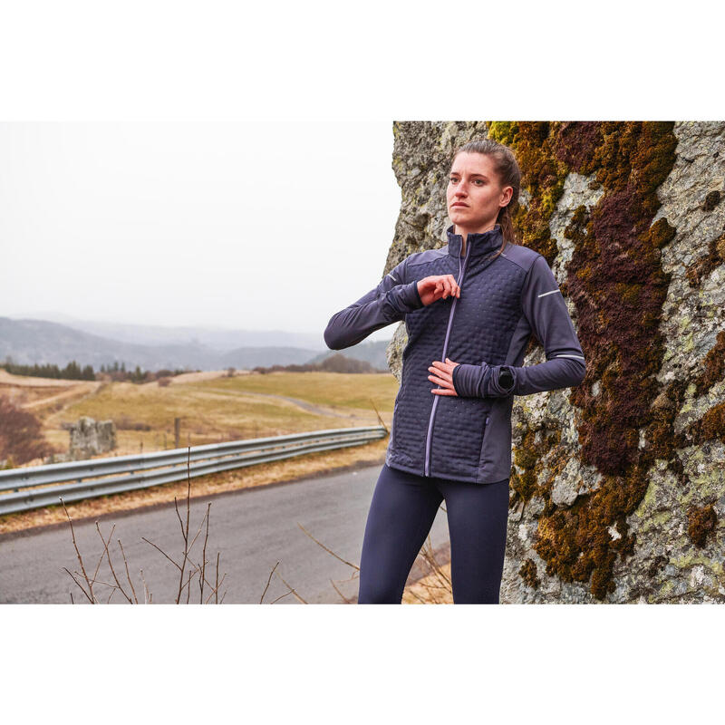 Legging running & trail femme - kiprun run 900 light bleu