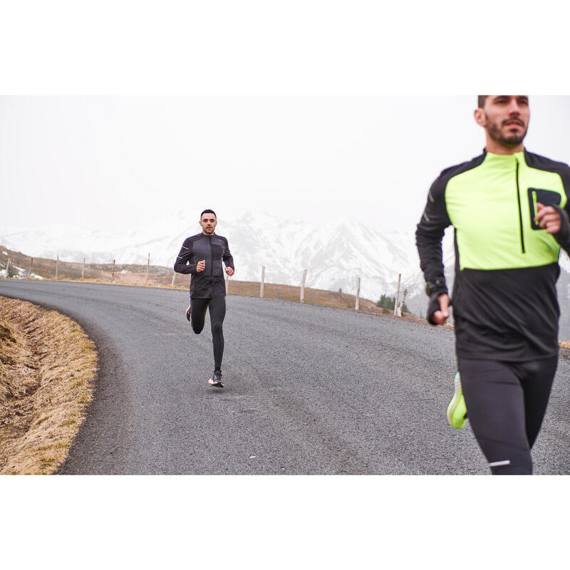 Veste chaude de running homme - kiprun run 900 warm noir