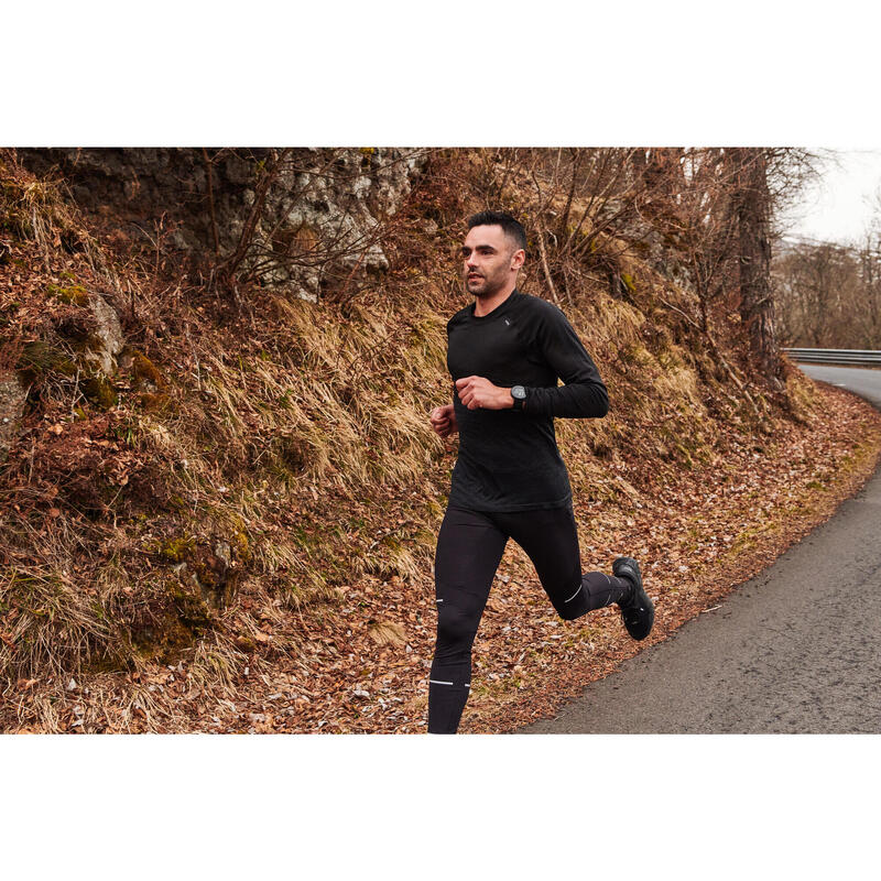 CAMISOLA DE CORRIDA KIPRUN CARE RESPIRÁVEL HOMEM PRETO