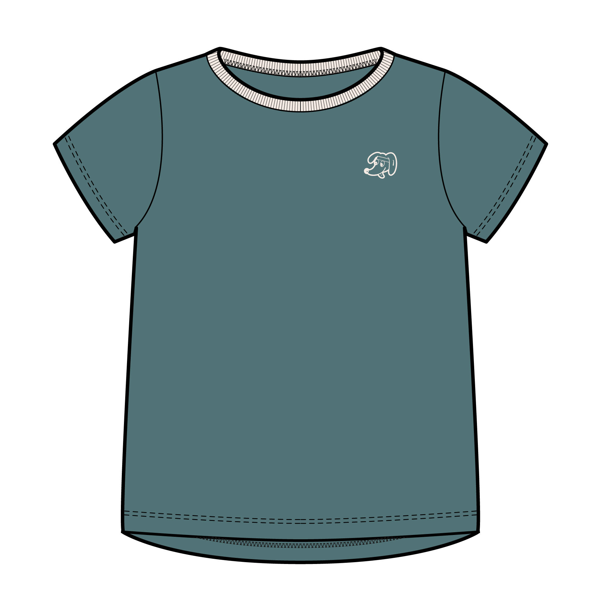 Kids' Cotton T-shirt - Blue 12/12