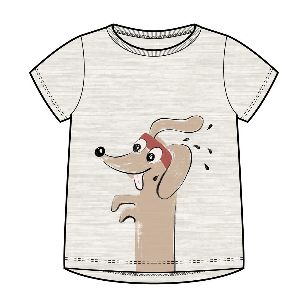 Kids' Basic Cotton T-Shirt - Brown