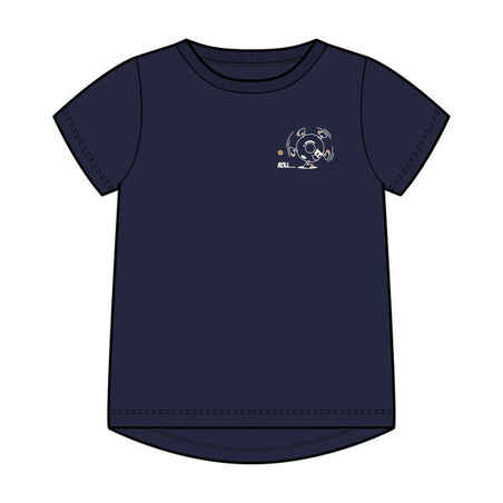 Kids' Unisex Cotton Multisport T-Shirt - Navy Blue