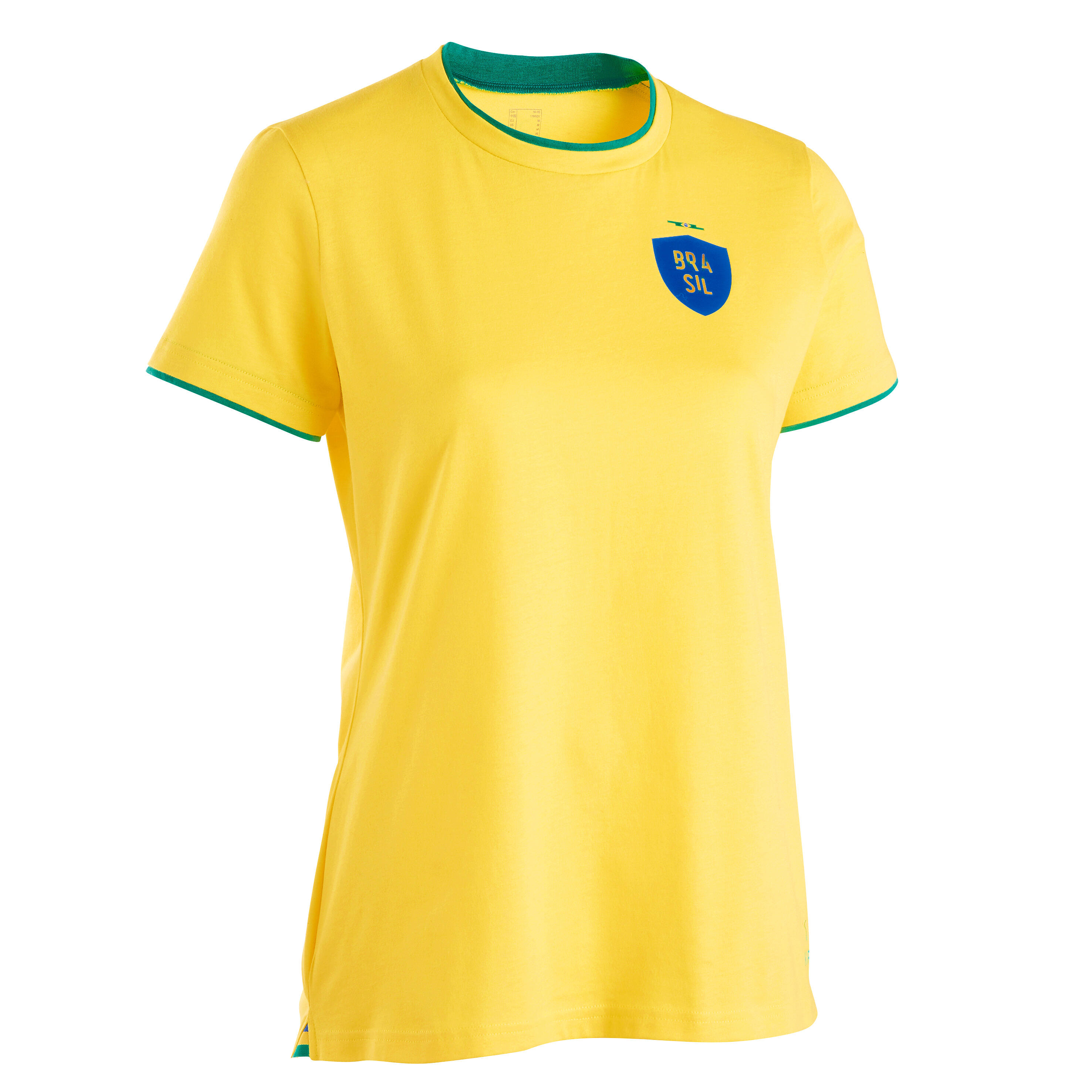 Tricou Fotbal FF100 Replică Brazilia Damă La Oferta Online decathlon imagine La Oferta Online