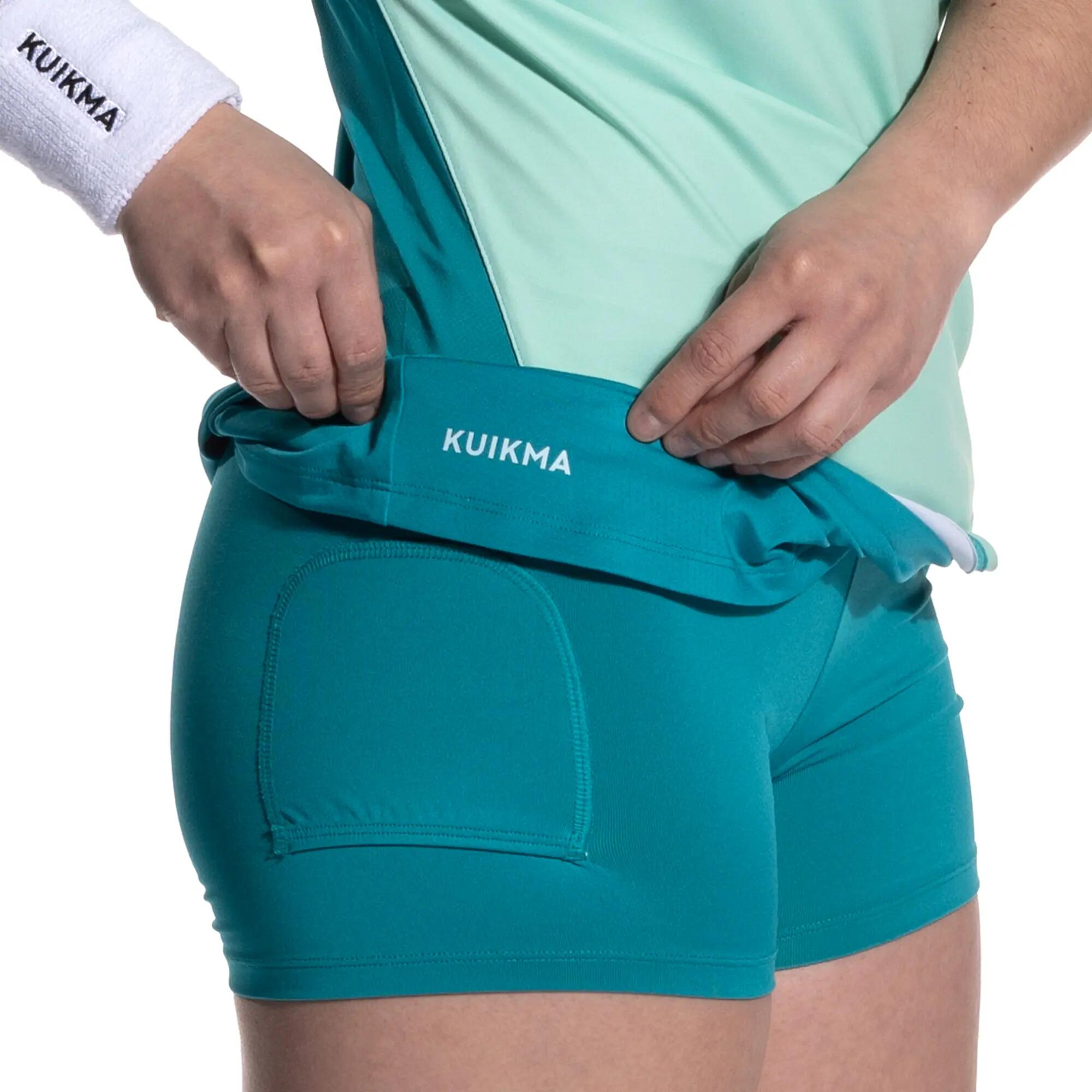 Women's Breathable Padel Skirt 500 - Turquoise 5/9