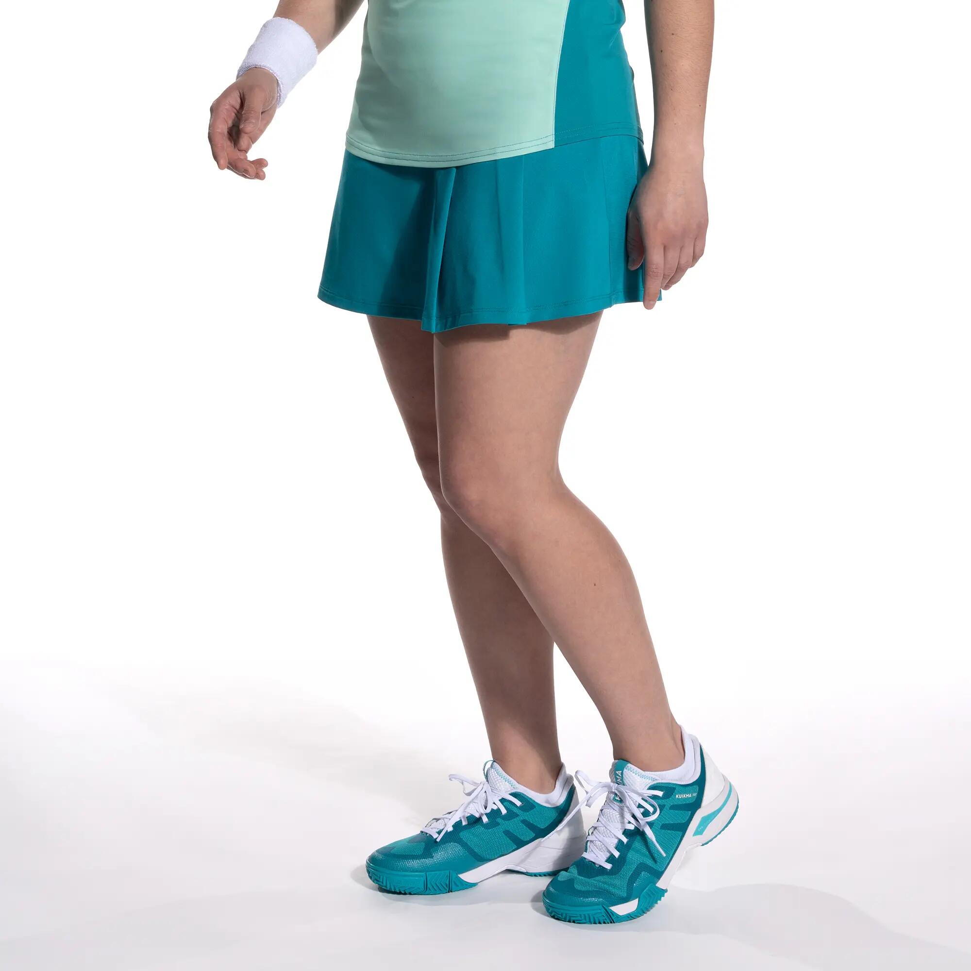 Women's Breathable Padel Skirt 500 - Turquoise 2/9