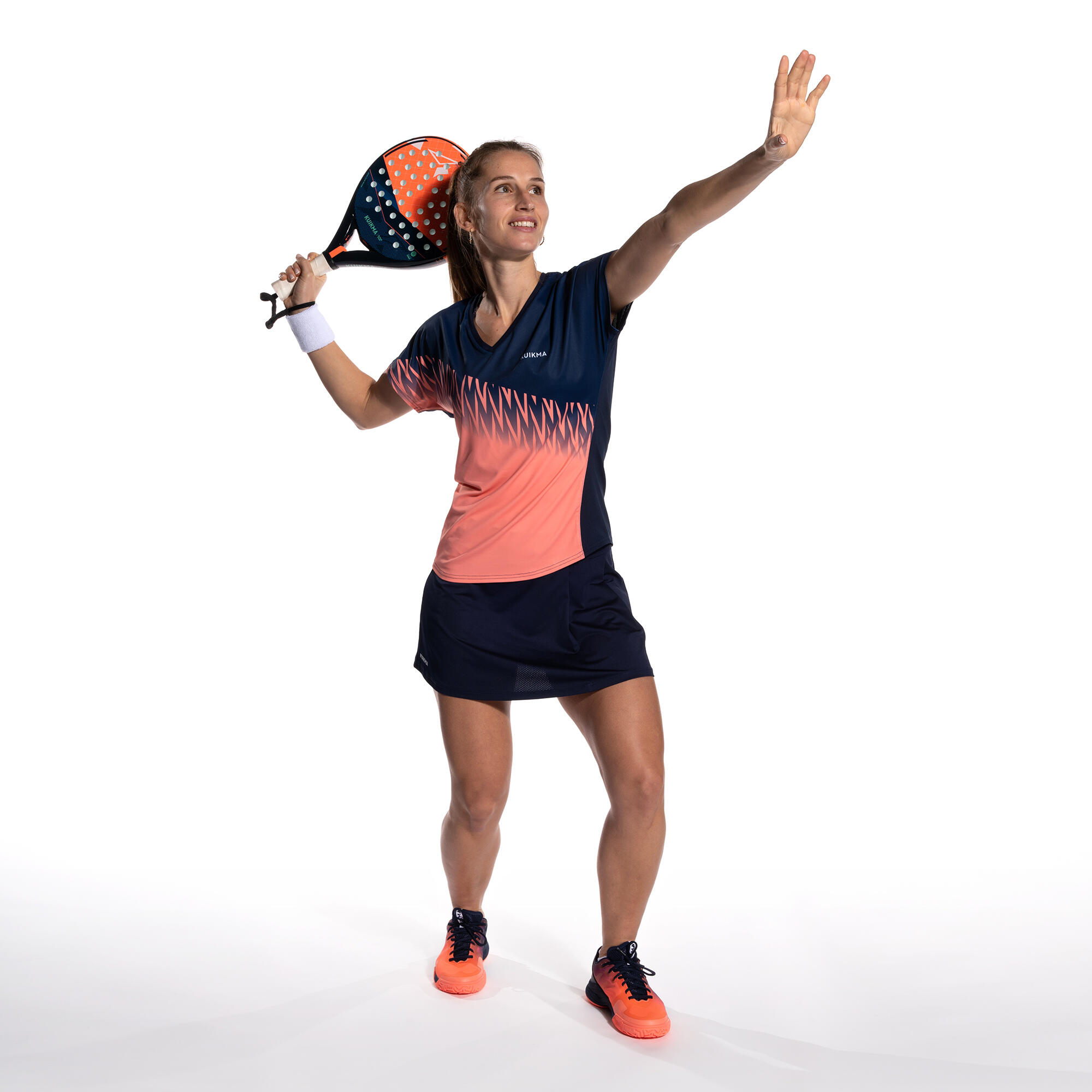 Dámské tričko na padel s krátkým rukávem PTS500 7/11