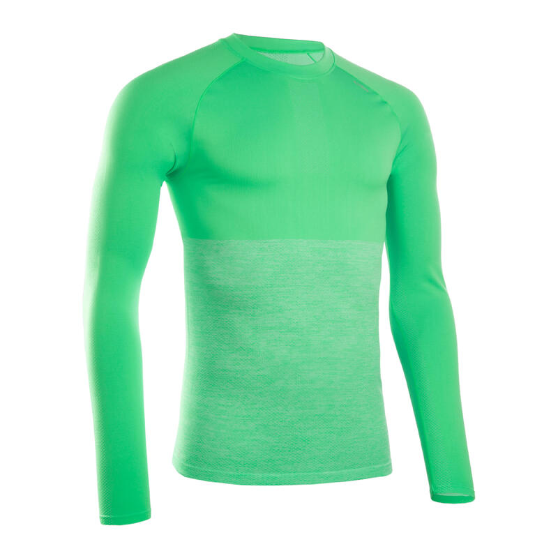 Camiseta running transpirable Hombre Kiprun Care verde