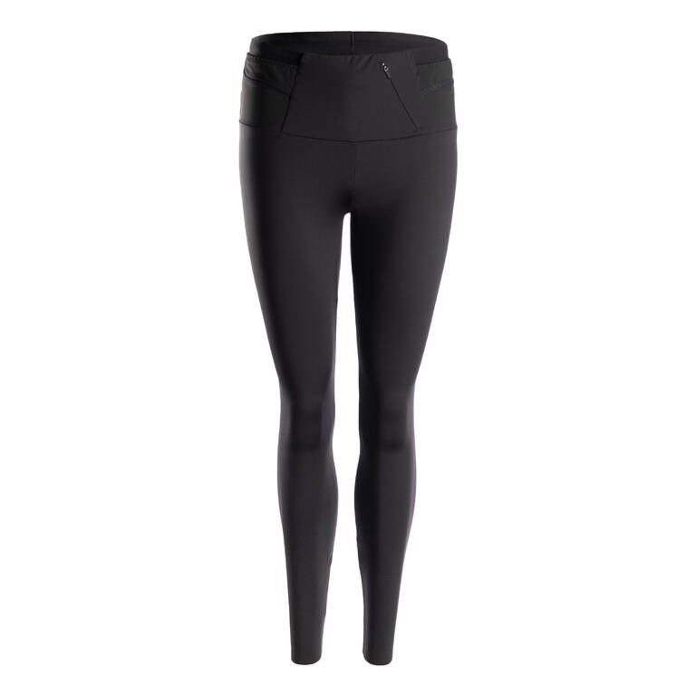 Women's Running& Trail Running Leggings KIPRUN Run 900 Light-black