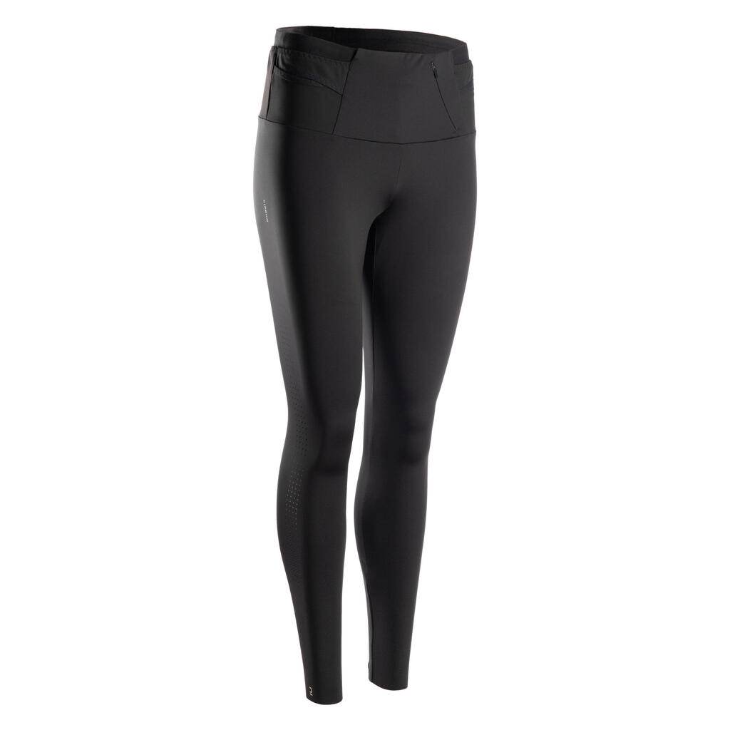 Women's Running& Trail Running Leggings KIPRUN Run 900 Light-black