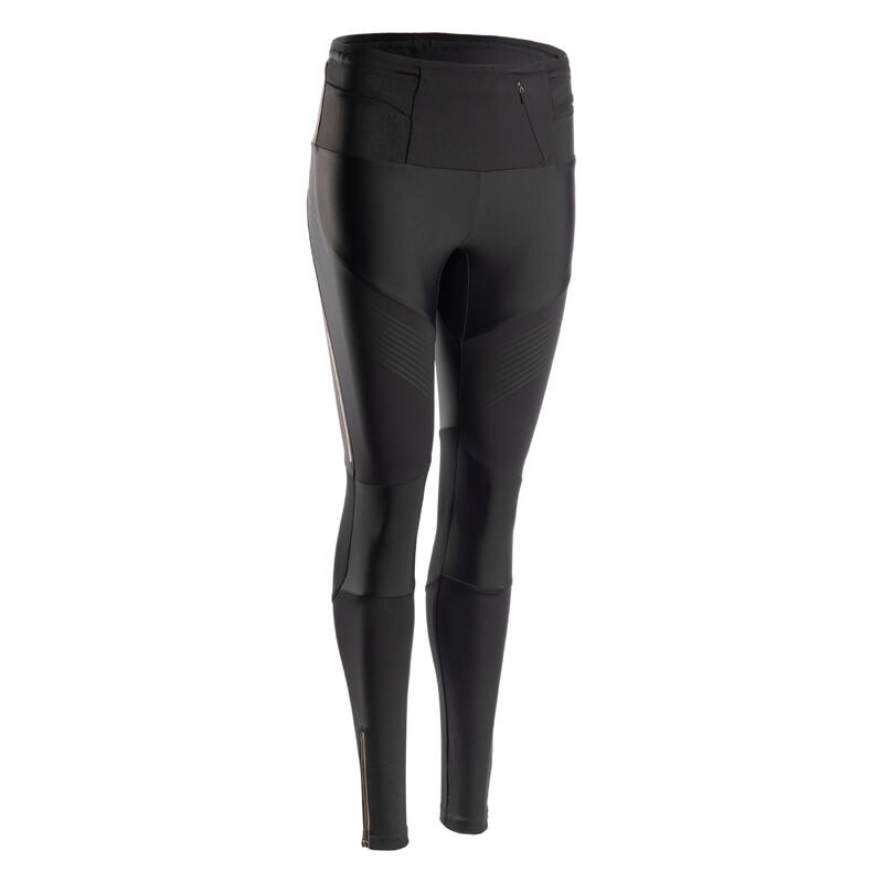 Leggings compressivi running uomo KIPRUN neri