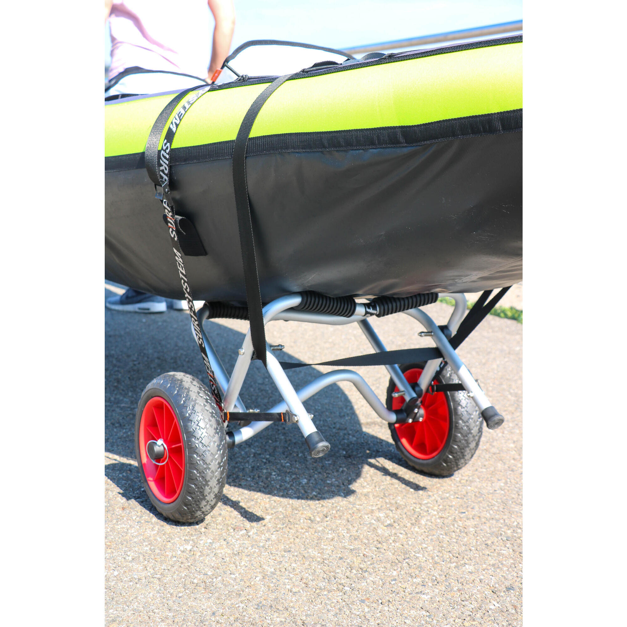 Surf System transport cart for canoe kayak, stand up paddle or surfboard