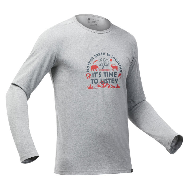 Camiseta NH100 ML hombre - Gris claro